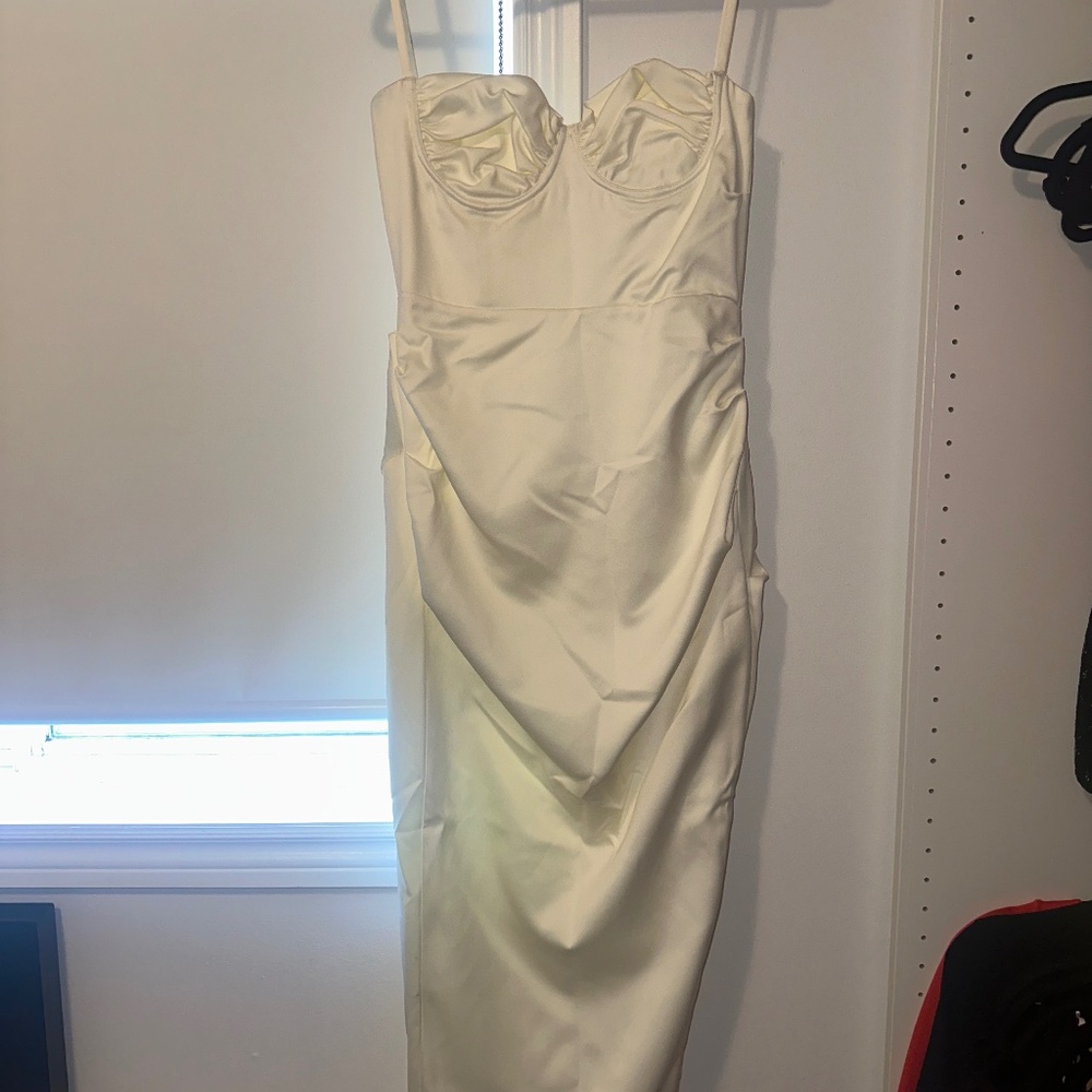 House of cb flora ivory dress size small